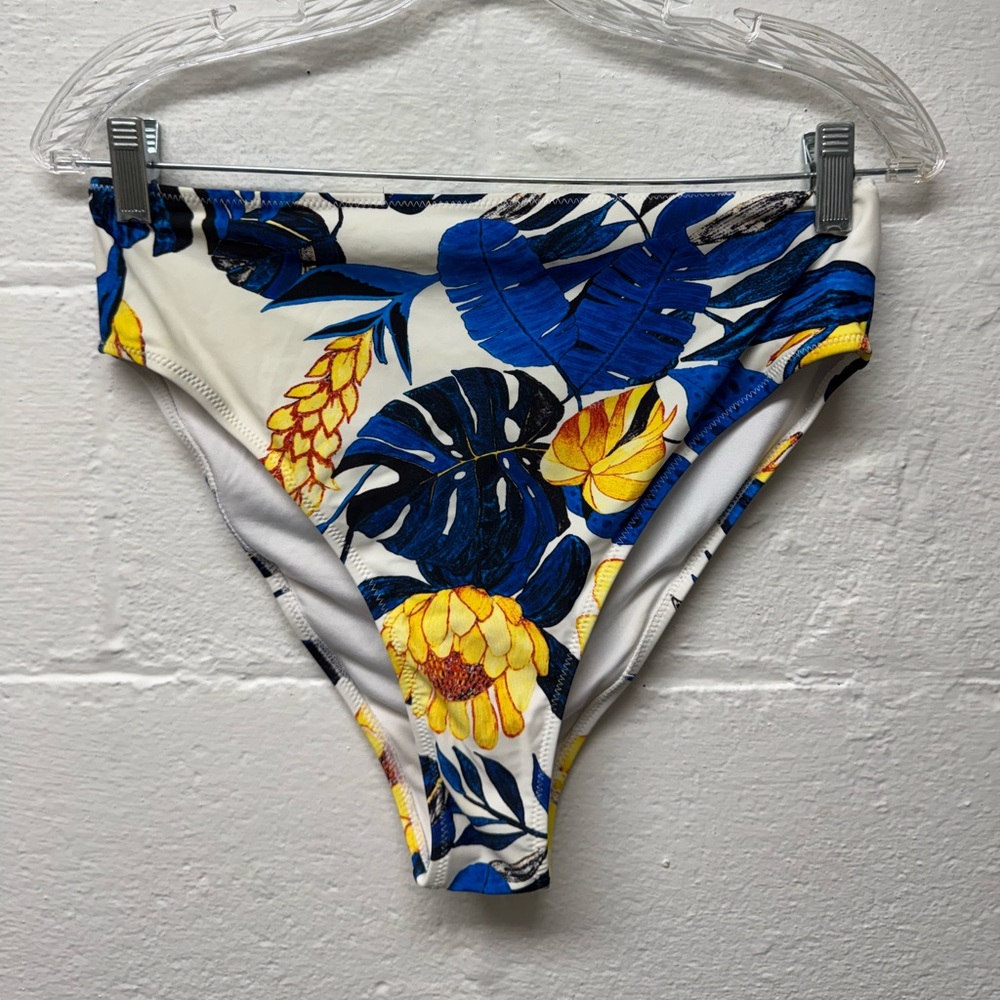 Cupshe Floral High-Waisted Bikini Bottoms